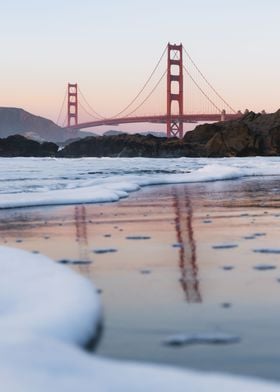 Golden Gate and reflection