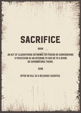 sacrifice