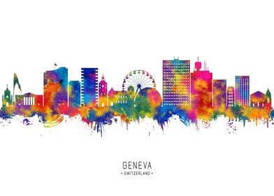 Geneva Switzerland Skyline