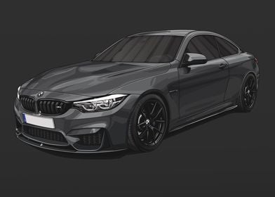 BMW M4 F80 Grey Low