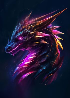 Mystic neon dragon