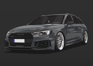 Audi RS4 B9 Static Grey