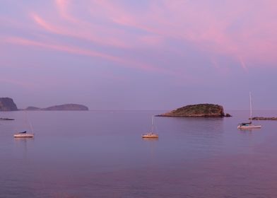 PINK SUNSET  IBIZA ISLAND