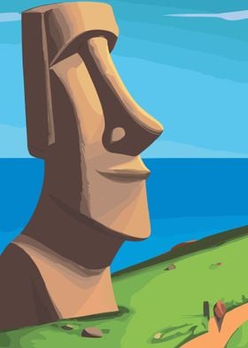 Moai Meme Art Board Prints for Sale