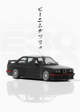 Black BMW E30 M3