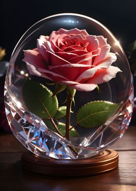 Rose beautiful crystal