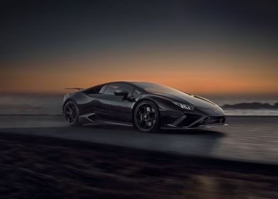 Lamborghini Huracan beach 