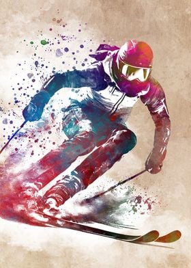 Ski sport art