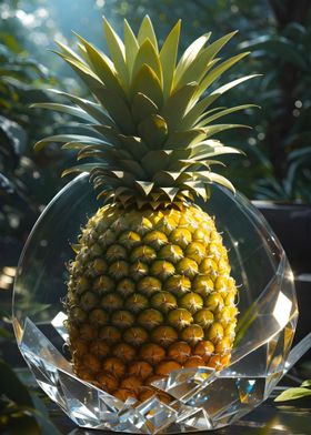 Pineapple in crystal