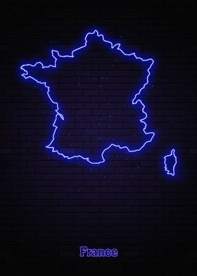 Icon maps neon artwork