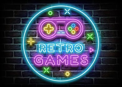 retro Games Neon