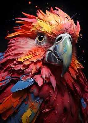 Abstract Parrot Painting