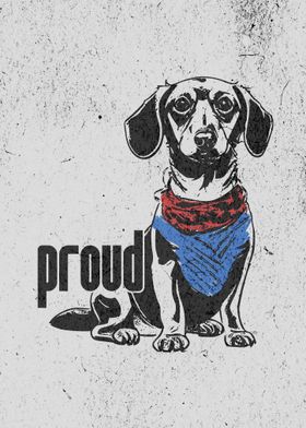 USA Proud Dachshund Dog