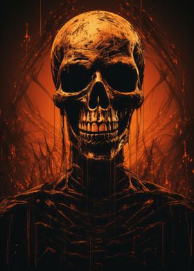 Spooky Dark Skull