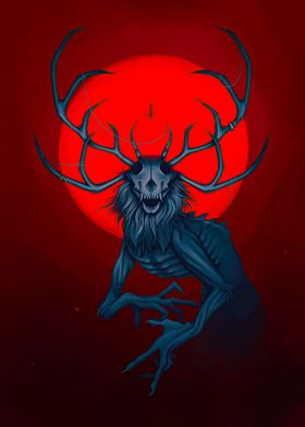 wendigo Mythology red moon