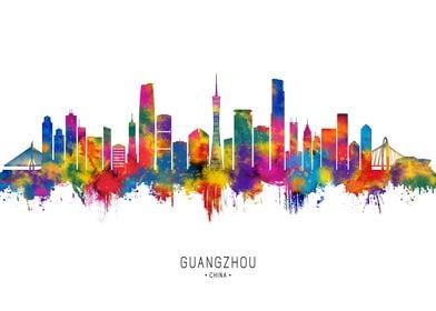 Guangzhou China Skyline