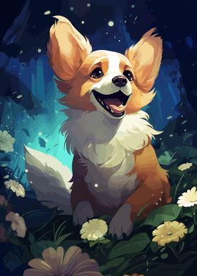 Happy Corgi Dog