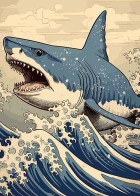 Shark Japan Great wave