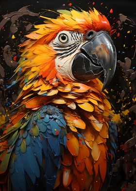 Abstract Parrot Painting