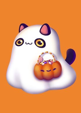 Ghost Cat Halloween