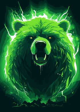 Wild Toxic Green Bear