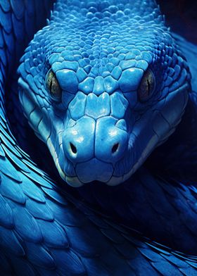 Neon Blue Giant Snake