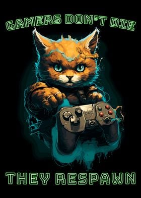 Gamer Cat Funny