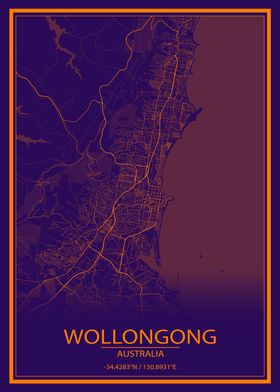 Wollongong Purple City Map