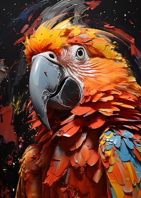 Abstract Parrot Painting