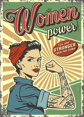 Women power vintage