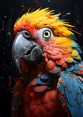 Abstract Parrot Painting