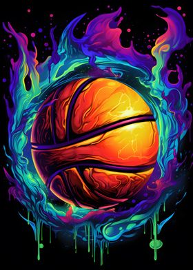 Abstract Basketball Design