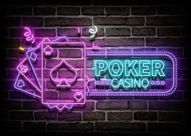 Poker Casino neon