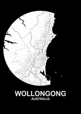 Wollongong WhiteCircle Map