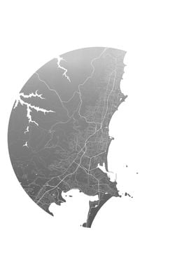 Wollongong WhiteSilver Map