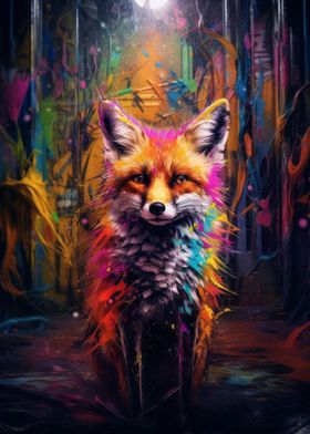 Graffiti Fox Street Art