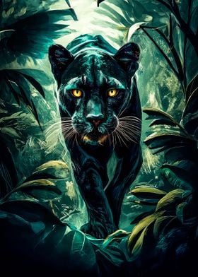 Black Panther in Jungle