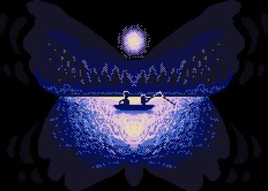 Pixel Art Butterfly Lake