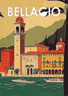 Bellagio Italy Retro