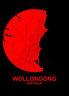 Wollongong Red Circle Map