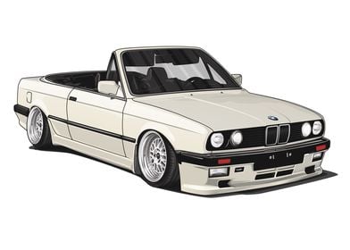 BMW E30 Convertible Bagged