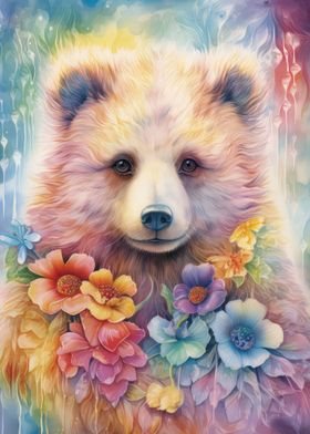 Teddy Bear with Flowers