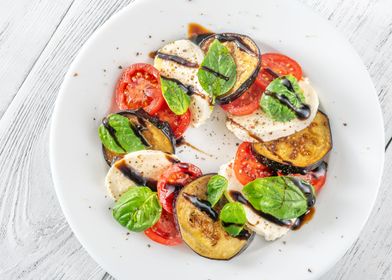 Eggplant Caprese Salad