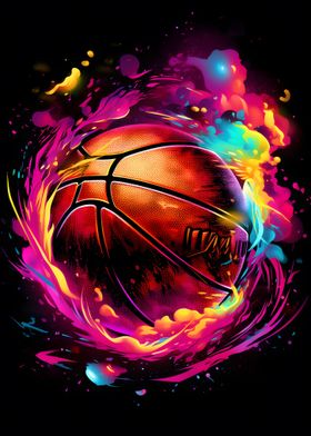 Abstract Basketball Art