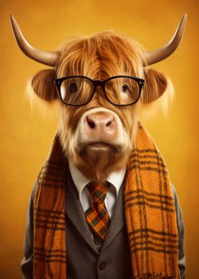 Dressed Highland Cow