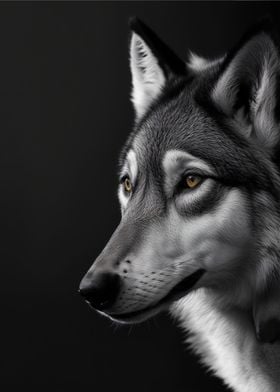 Wolf black and white