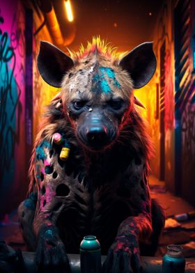 Hyena Graffiti Street Art