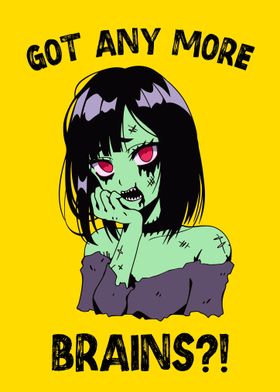 Anime Zombie Girl Brain