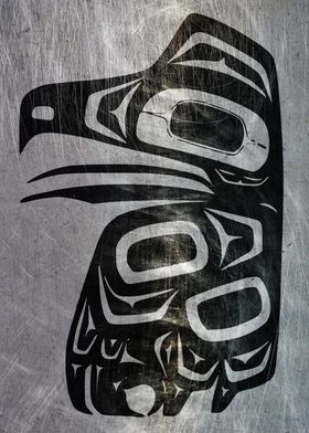 HAIDA METAL TOTEM BIRD