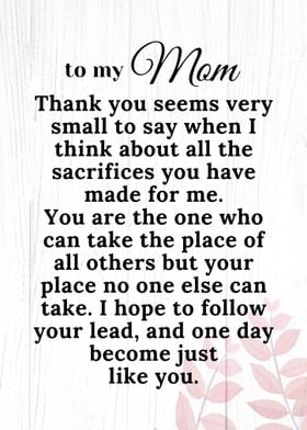 To My Mom